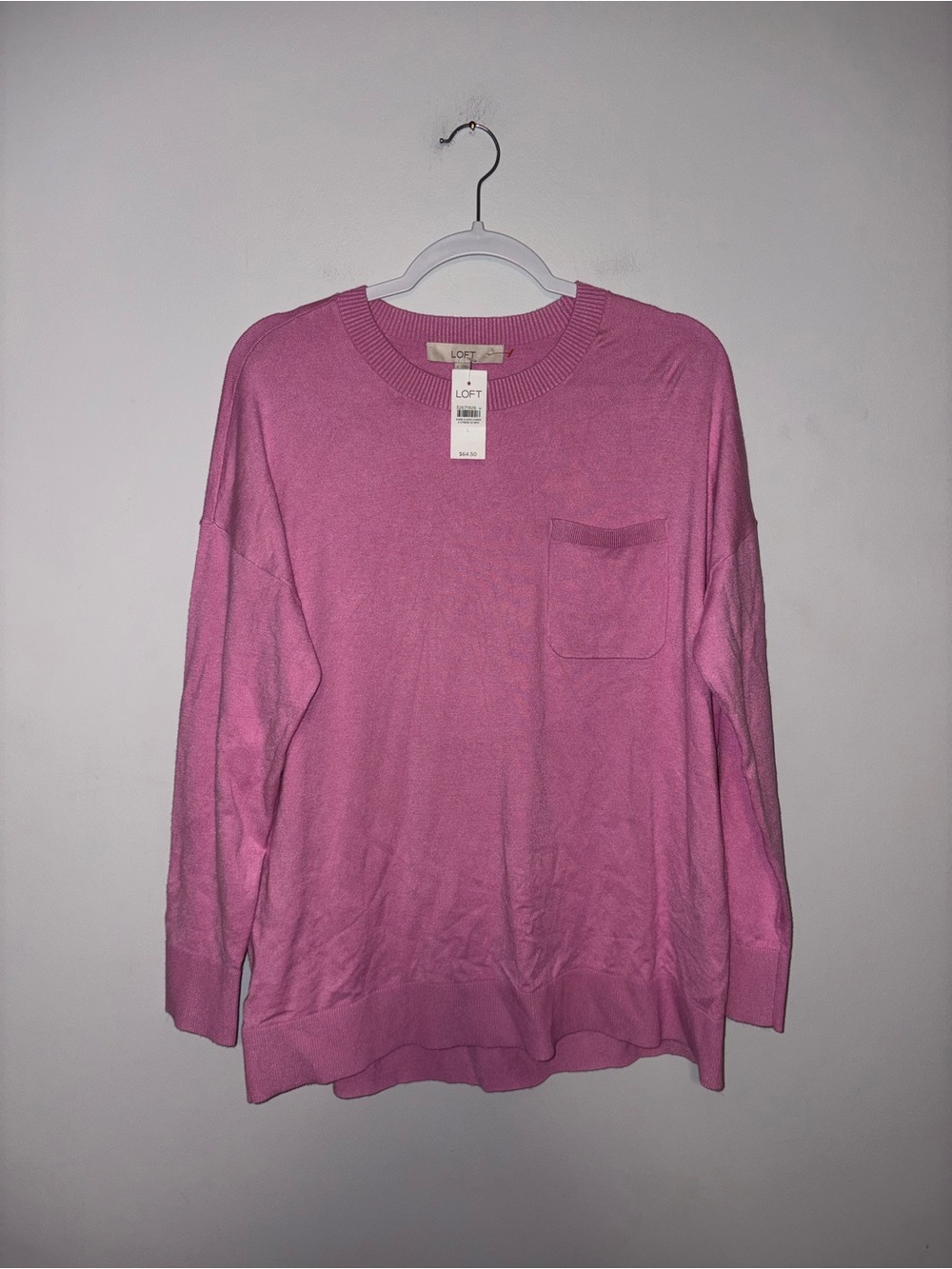 Loft | Pink Long Sleeve Pullover Sweater (NWT)
